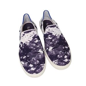 ROTHYS Shibori Tye Dye Limited Edition Purple Sneaker Slip On Shoes 8.5